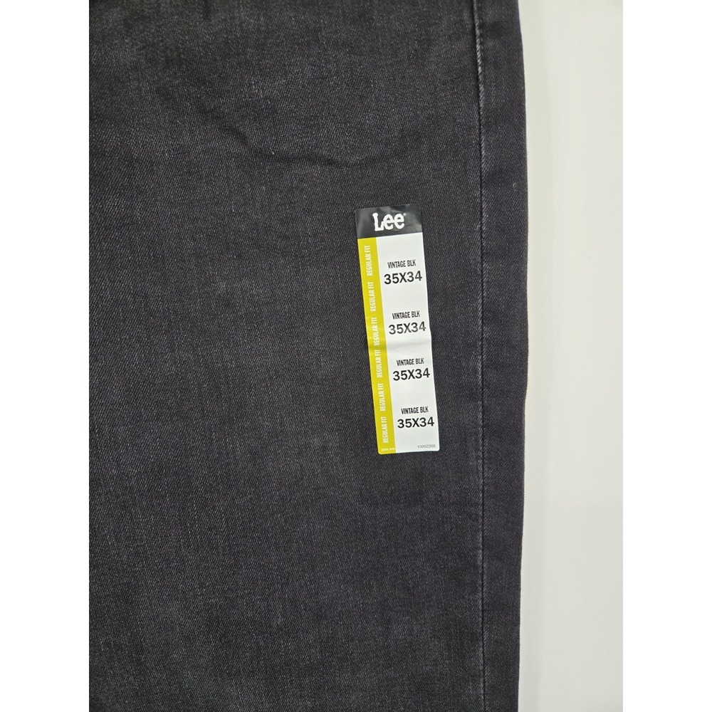 LEE EXTREME MOTION MVP Jeans Mens 35x34 Vintage Black Stretch Regular Straight - Picture 11 of 13